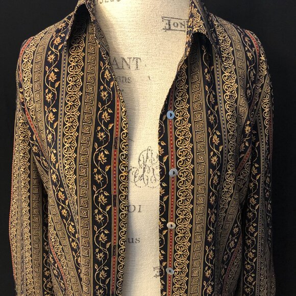 Elegant Liz Claiborne Button Down Silk Shirt: Size 10 - Picture 2 of 15